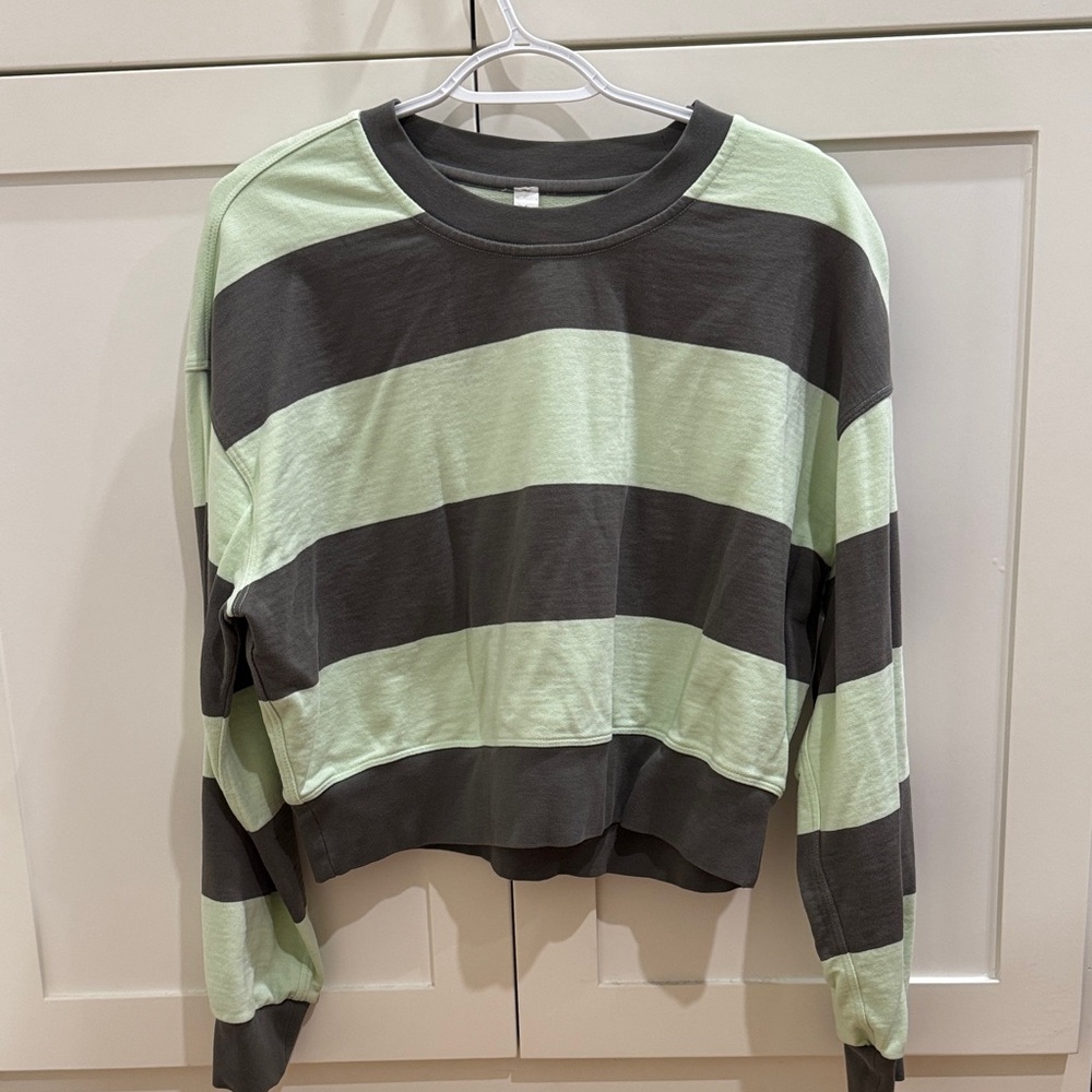 Lululemon Perfectly Oversized Cropped Crew *Stripe